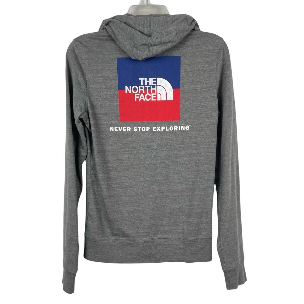 The North Face Women’s Sz Small Full Zip Hoodie Gray Standard Fit Logo Jacket